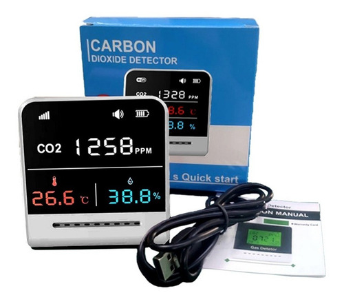 Medidor De Co2 Lcd Sensor Detector De Dióxido De Carbono Cal