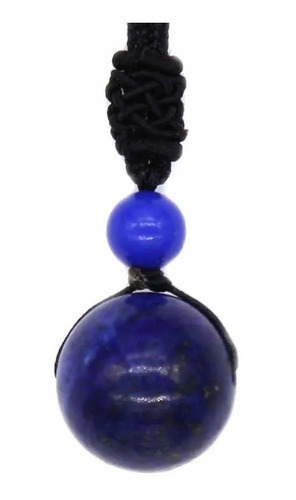 Collar Esfera Cuarzo Lapislázuli Grande 16 Mm Joyería Pareja