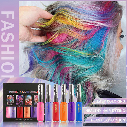 Tinte De Cabello Para Niñas, 6 Colores, Máscara Temporal