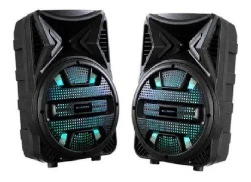 Dos Parlantes Portátiles Alienpro Geminis Bluetooth Con Leds