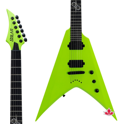 Guitarra 6 Cordas Solar V Lemon Neon Matte V2.6ln C/ Bag