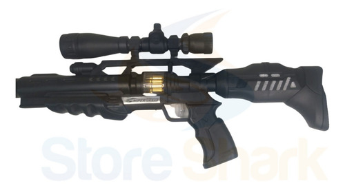 Imagem 7 de 7 de Metralhadora Fuzil Arma Militar Som Luz Mov 68 Cm Não Nerf