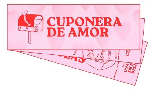Cuponera 20 Vales Personalizados - San Valentín Aniversario