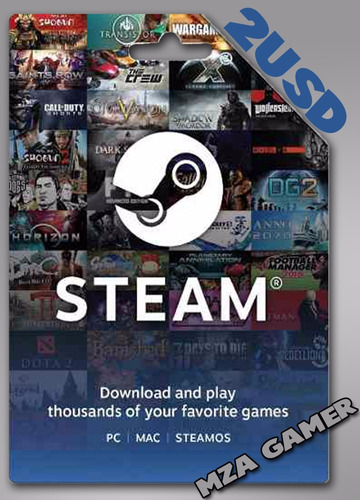 Tarjeta Steam Wallet 2usd [compra Juegos Originales]