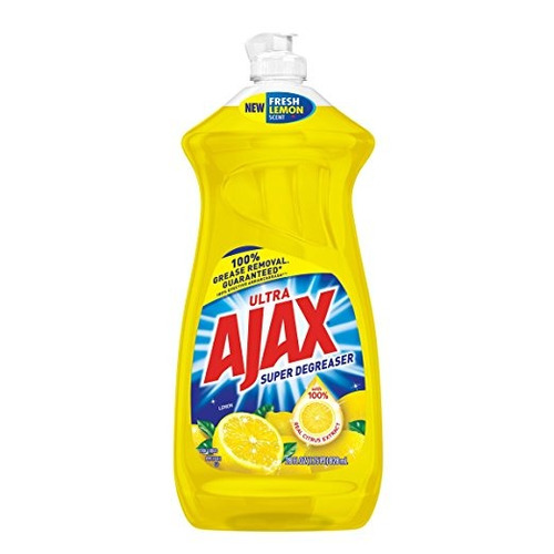 Ajax Líquido Para Lavar Platos, Súper Desengrasante, Limón, 