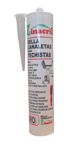 Sellador Zingueria Sellacanaleta Blanco Zinacril Pomo 24 Uni