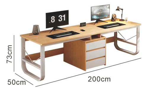 Minimalista Moderno Doble Escritorio Escritorio Computadora