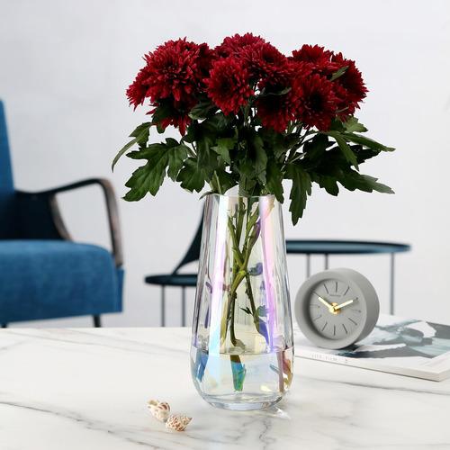 Florero De Cristal Irisado, Floreros Modernos Para Ramo, Dis