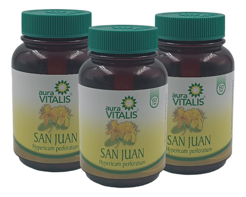 Pack De 3 San Juan 60 Cápsulas C/u Antidepresivo Natural