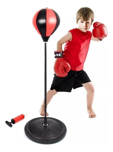 Set Boxing Para Niños Guantes De Box Guantes + Inflador