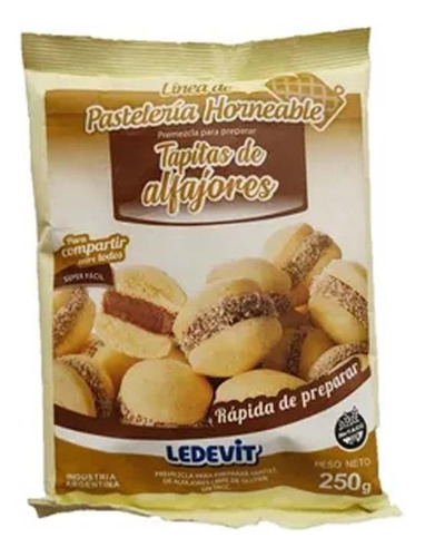 Premezcla Tapitas Alfajor Ledevit X250g Cotillon Sergio Once