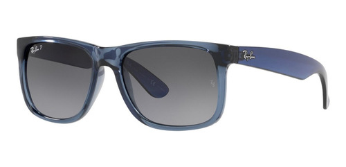 Lentes De Sol Justin Azul Polarizados Ray-ban Rb41656596t355