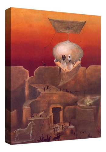 Cuadro Decorativo Canvas Coleccion Leonora Carrington 60x45 Color Alquimia Arium Armazón Natural