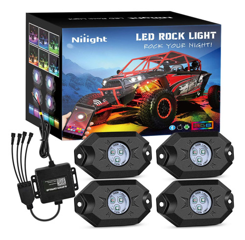 Rgb Led Rock Kit, 4 Pods Underglow Multicolor Neon Pod Con C