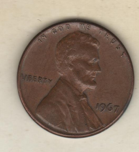 Estados Unidos Moneda De 1 Centavo Año 1967 - Km 201