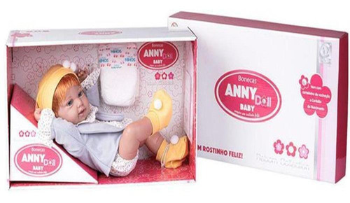 Boneca Anny Doll Baby Ruiva Com Roupinha E Acessórios