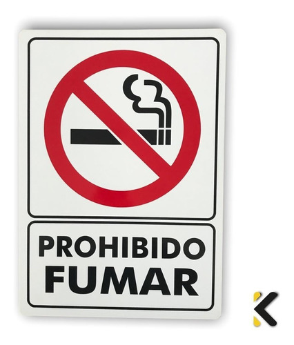 Imagen 1 de 2 de Señalización  Prohibido Fumar  Cal. 40 25x35 Cm