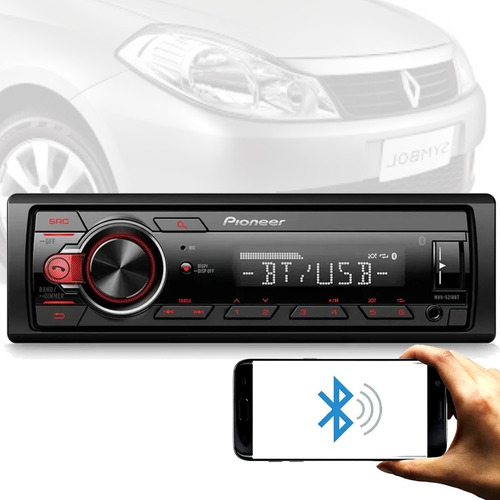 Imagem 1 de 6 de Aparelho Som Pioneer Bluetooth/usb/aux Renault Symbol