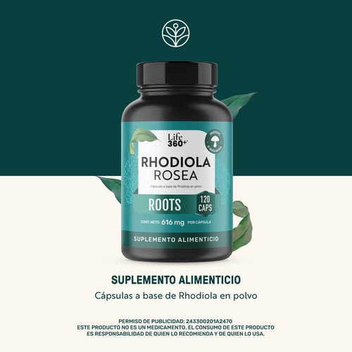 Life 360+ 120 Cápsulas Con Raiz Rhodiola