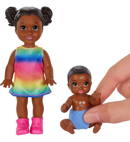 Barbie Skipper Babysitters Inc-hermana Pequeña Con Bebe Afro