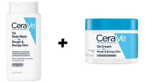 Kit Cerave Gel De Baño Salicílico Y Crema Anti Rugosidades