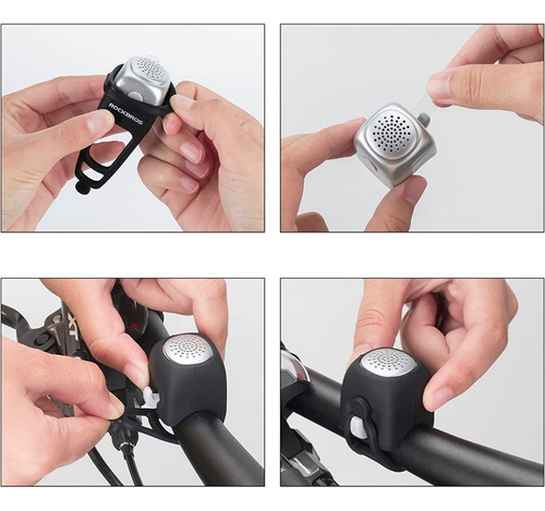 Imagen 5 de 10 de Rockbros Bocina Eléctrica Para Bicicleta