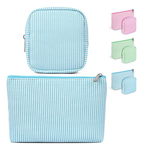 2pcs Bolsa De Maquillaje Portátil Bolsa De Cosméticos Mini