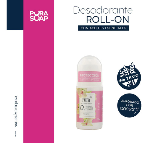 Desodorante Natural Sin Alcohol Ni Aluminio Floral y Neutro X2