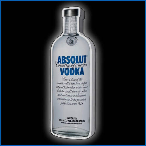 Anuncio Luminoso Caja De Luz Absolut Vodka - 100cm