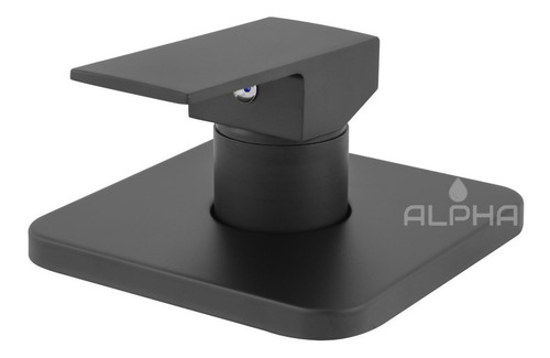 Misturador Monocomando Para Chuveiro Ducha Quadrado Preto Acabamento Fosco