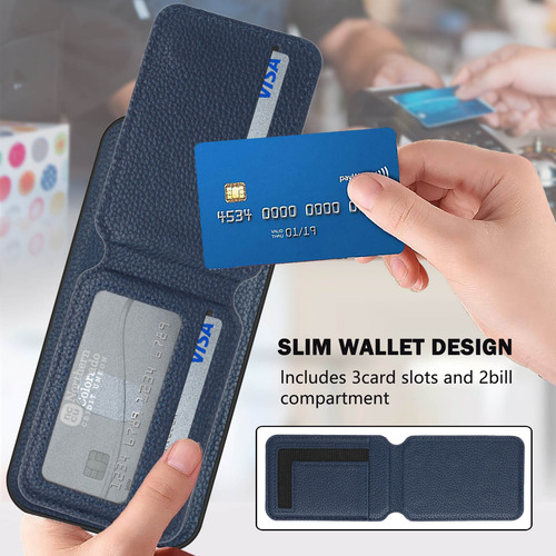Funda Tipo Cartera De La Serie Xiaomi Con Tarjetero, Piel Sintética Con Función Atril, Ranuras Para Tarjetas