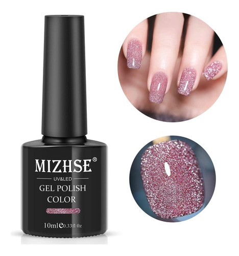 Mizhse Esmalte De Uñas De Gel Con Diamantes, Juego De Esma.