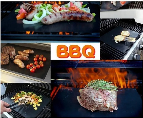 Imagen 8 de 9 de Lámina Antiadherente Teflón Mat De Parrilla Asado Y Horno