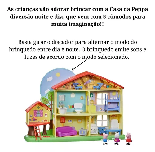 Casa da Peppa com Figuras - Diversão Noite e Dia - Com Som e Luz - Hasbro -  superlegalbrinquedos