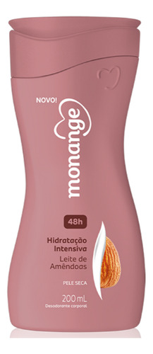 Desodorante Hidratante Corporal Leite de Amêndoas Pele Seca Hidratação Intensiva 200ml Monange