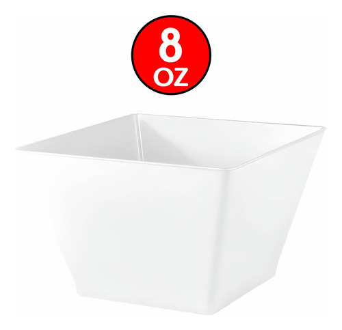 Vajilla Rectangular De Plástico 20 Cuencos Fiesta 100 Ml Per