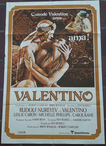 Afiche Original-valentino - Rudolf Nureyev- Leslie Caron