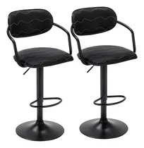 Comprar Juego De 2 Taburetes De Bar, Taburetes De Bar Ajustables Con
