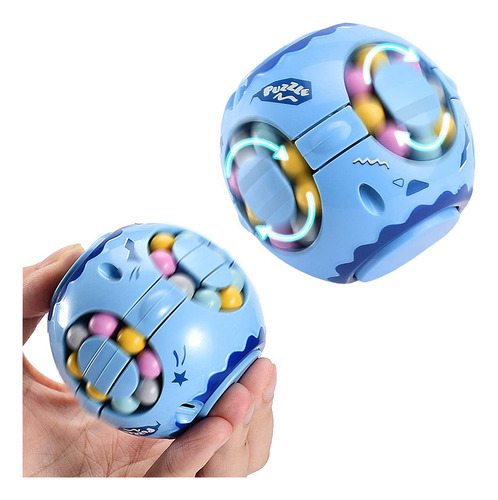 Fidget Ner Bean Infinity Cube, 2 En 1, Giratorio, Para Alivi