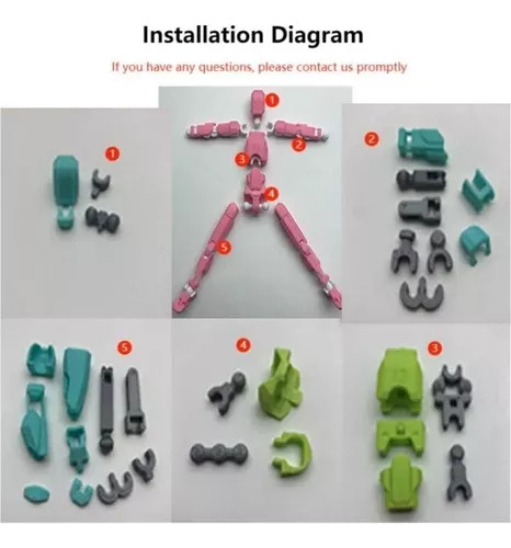 Maniquí Robot Multiarticulado Impreso En 3d