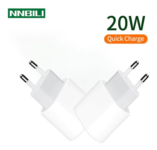 Fonte Carregador Turbo Celular Usb Tipo C Branco 20w Ios