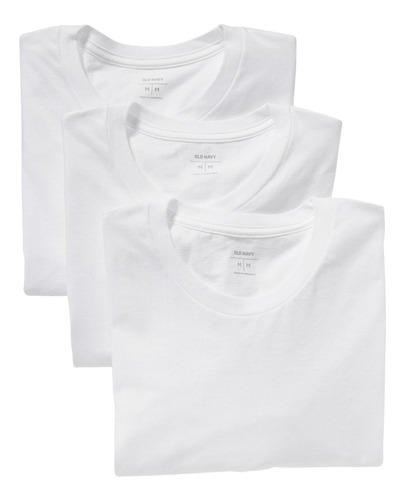 3-pack Camisetas Hombre Old Navy Cuello Redondo Blanco