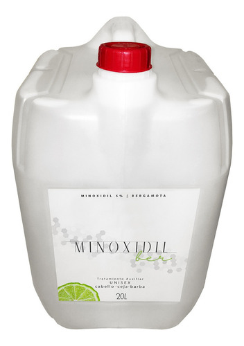 Tratamiento Unisex Minoxidil 5% Y Bergamota 20 Litros Granel