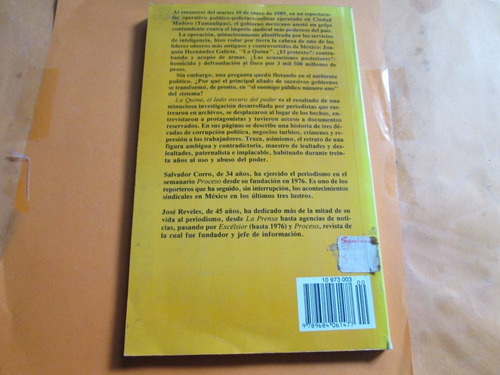 La Quina El Lado Oscuro Del Poder, Salvador Corro, Año 1992 (Usado)