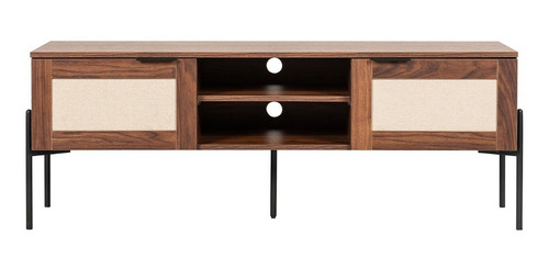 Mueble Tv Mundo In Imperia Centro Entretenimiento 150x40 Cm Color Nogal