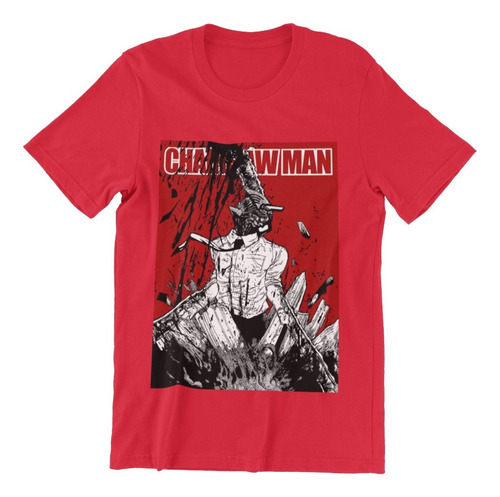 Polera Unisex Chainsaw Man Manga Art Benji Estampado Algodon