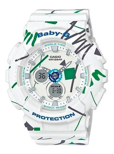 Relógio Casio Baby-g Analógico Digital Branco Ba-120sc-7adr