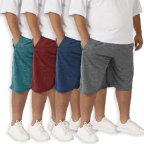Comprar Kit 4 Bermuda Short Masculino Dry Fit Academia Plus Size