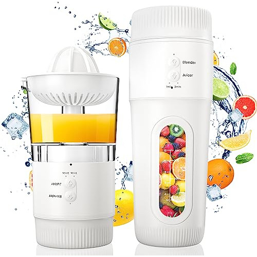 2 In 1 Portable Blender With Citrus Juicer, Blender For...