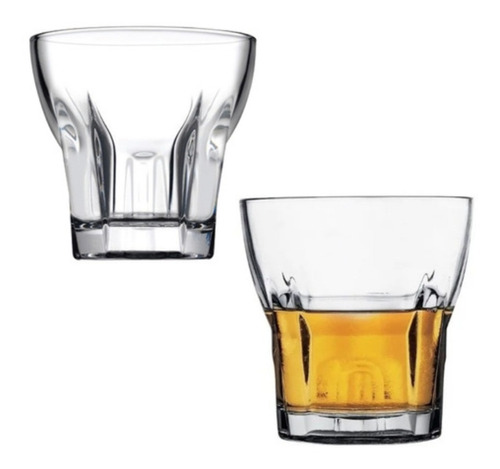 Set X2 Vaso De Whisky 400 Cc Vidrio Pasabahce 5 Onzas 